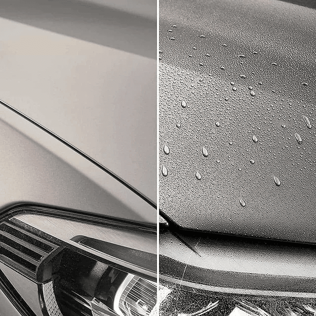 Car hood with and without ceramic coating